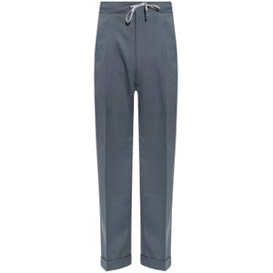 Maison Margiela, Heren, Broeken, Blauw, Maat: M Wol,