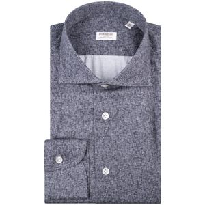 Borriello Napoli, Heren, Overhemden, Grijs, Maat: 2XL Katoen,