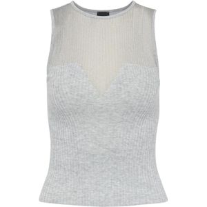 Pinko, Dames, Tops, Grijs, Maat: XS Zijde,