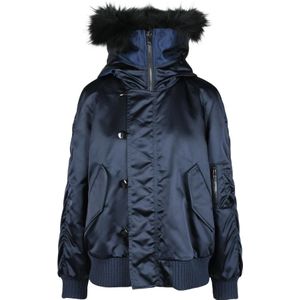 Dondup, Dames, Jassen, Blauw, Maat: XS Polyamide,