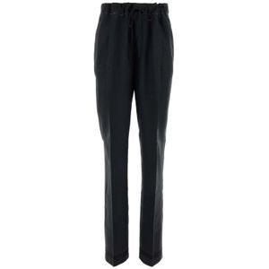 Maison Margiela, Dames, Broeken, Blauw, Maat: XS Mohair,