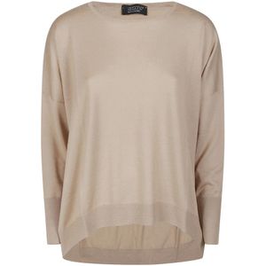 Aragona, Dames, Truien, Beige, Maat: M Wol,