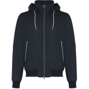 Herno, Heren, Jassen, Blauw, Maat: S Zijde,