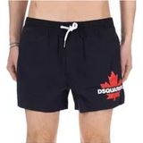 Dsquared2 Logo Zwemshorts Elastische Taille Regular Fit , Black , Heren , Maat: M