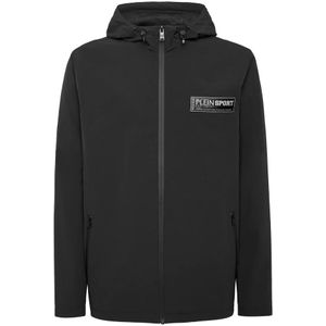 Plein Sport - Hooded Sweatjacket - Zwart - Nylon - Heren