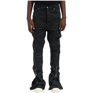 Rick Owens, Heren, Jeans, Zwart, Maat: W30 Katoen,