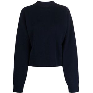 Jil Sander, Dames, Truien, Blauw, Maat: 2XS Nylon,