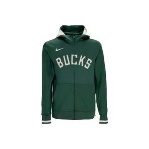 Nike Lichtgewicht NBA Dri Fit Showtime Zip Hoodie , Green , Heren , Maat: XL