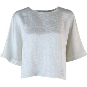 March23, Dames, Blouses & Shirts, Beige, Maat: XS Satijn,