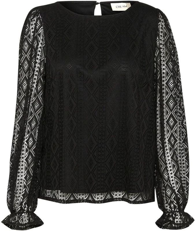 Cream, Dames, Blouses & Shirts, Zwart, Maat: XS