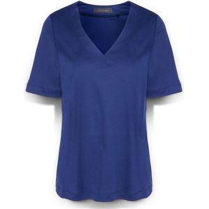 Elena Mirò, Dames, Tops, Blauw, Maat: M Katoen,
