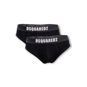 Dsquared2 Katoenen Onderbroeken voor Mannen voor Ultiem Comfort en Ademend Vermogen , Black , Heren , Maat: S