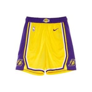 Nike NBA Swingman Basketbalshorts , Yellow , Heren , Maat: L