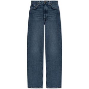 Rag & Bone - Shea Relaxed Straight Jean - Blauw - Dames - Katoen