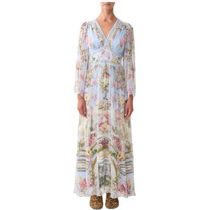 Camilla, Dames, Jurken, Veelkleurig, Maat: S Zijde,