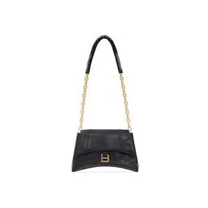 Balenciaga Downtown Small Shoulder Tas With Chain , Black , Dames , Maat: ONE Size