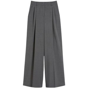 Weekend Max Mara, Dames, Broeken, Grijs, Maat: M Wol,