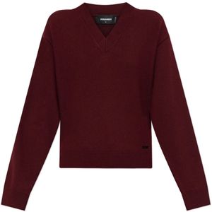 Dsquared2, Dames, Truien, Rood, Maat: XS Wol,