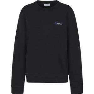 Off White, Dames, Sweatshirts & Hoodies, Zwart, Maat: XL Katoen,