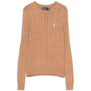 Ralph Lauren, Dames, Truien, Bruin, Maat: M Katoen,