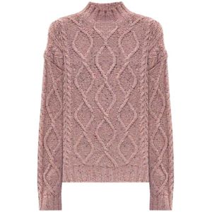 Twinset, Dames, Truien, Roze, Maat: L Wol,