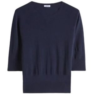 Aspesi, Dames, Blouses & Shirts, Blauw, Maat: S Jersey,