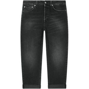 Dondup, Dames, Jeans, Zwart, Maat: W24 Leer,