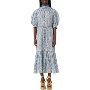 Zimmermann, Dames, Jurken, Blauw, Maat: S Katoen,