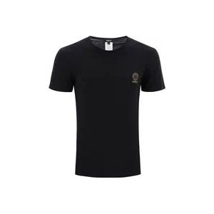 Versace Medusa Print Crew-Neck T-Shirt Bi Pack , Black , Heren , Maat: L