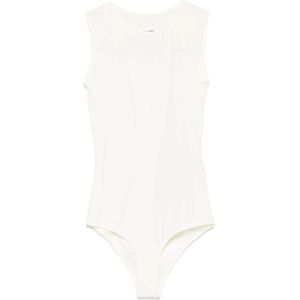 MM6 Maison Margiela - Body Top - Crème - Polyamide - Naadloos Design