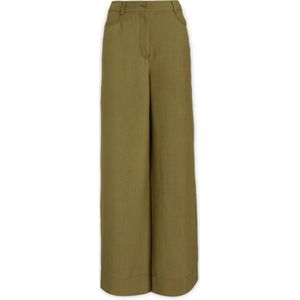 Alberta Ferretti, Dames, Broeken, Groen, Maat: S