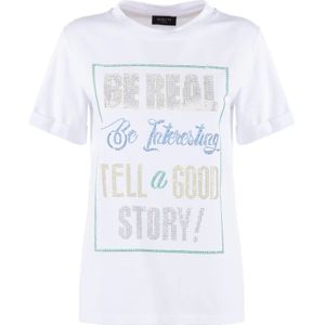 Nenette, Dames, Tops, Wit, Maat: S Katoen,