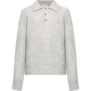 Ami Paris, Heren, Truien, Grijs, Maat: 2XS Wol,