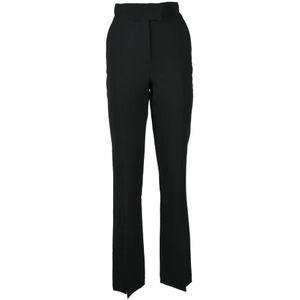 Alberto Audenino, Dames, Broeken, Zwart, Maat: S Poliester,