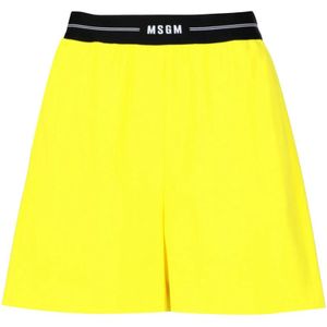 Msgm, Dames, Korte broeken, Geel, Maat: XS Katoen,