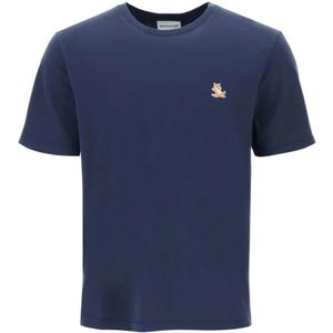 Maison Kitsuné - Chillax Fox Patch - T-shirt - Blauw - Katoen
