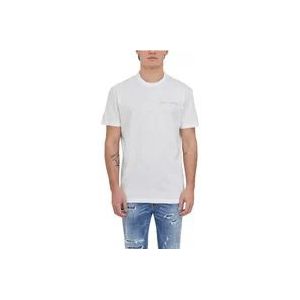 Dsquared2 Cool Fit Katoenen T-Shirt , White , Heren , Maat: S