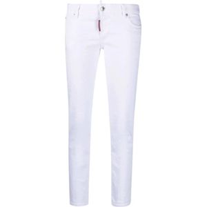 Dsquared2, Dames, Broeken, Wit, Maat: XS Katoen,