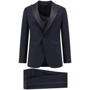 Giorgio Armani, Heren, Pakken, Blauw, Maat: L Wol,