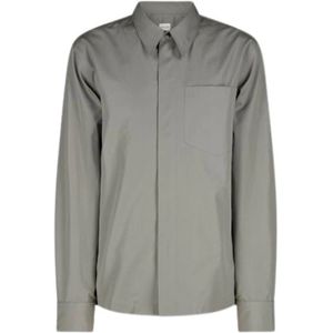 Dries Van Noten, Heren, Overhemden, Grijs, Maat: L Katoen,