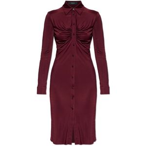 Versace, Dames, Jurken, Rood, Maat: XS Viscose,