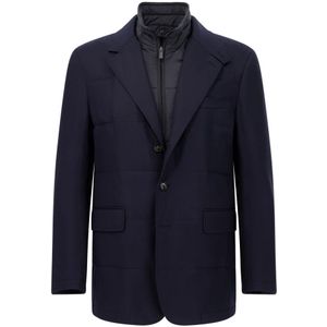 Boggi Milano, Heren, Jassen, Blauw, Maat: S Wol,