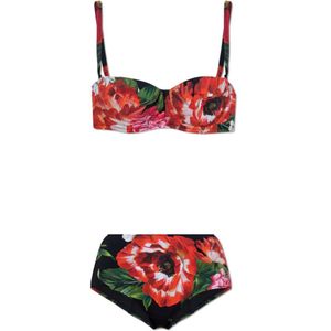 Dolce & Gabbana, Dames, Badkleding, Rood, Maat: L Tweed,