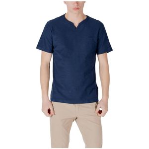 Antony Morato, Heren, Tops, Blauw, Maat: M Katoen,