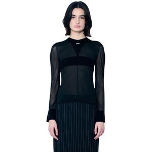Jean Paul Gaultier, Dames, Truien, Zwart, Maat: L Viscose,
