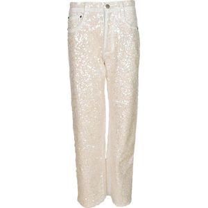 P.a.r.o.s.h., Dames, Jeans, Beige, Maat: M Katoen,