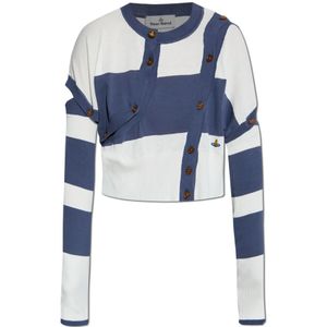 Vivienne Westwood, Dames, Truien, Blauw, Maat: M Katoen,