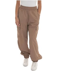 Emporio Armani Ea7, Dames, Broeken, Beige, Maat: S Polyamide,