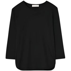 Teurn Studios, Dames, Blouses & Shirts, Zwart, Maat: L Katoen,