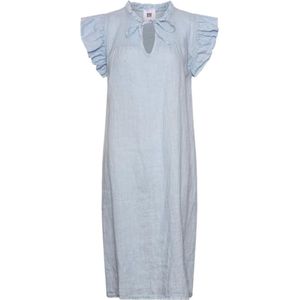 Tiffany, Dames, Jurken, Blauw, Maat: M/L Linnen,